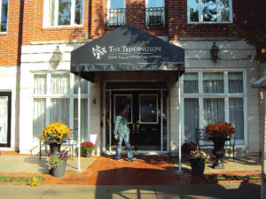 A new entrance canopy for The Teddington seniors residence in Toronto, Ont., Canada. Pike’s Awnings Inc. 