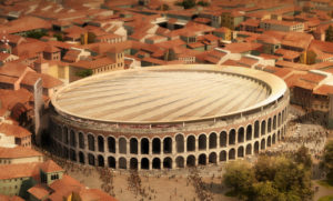 A two-century old Roman arena will be getting a contemporary tensile covering in the near the future. 