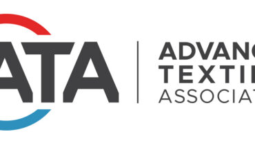 Logo featuring "ATA" in bold black letters, accompanied by colorful circular accents in red, green, and blue, with "ADVANCED TEXTILES ASSOCIATION" below.